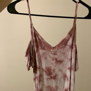 Small American eagle cold shoulder tank